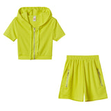 Women's Women's Solid Color Sports Leisure Suit With Hat Zipper Two