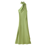 Explosive Women's Temperament Lightly Exposed Back Ribbon Hanging Neck