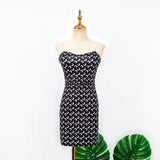 Zia Same Style Moon Slip Dress Summer Fashion Sexy Tube Top Mini Skirt Black Knit Cardigan 2 Piece Set Single Is Hell Song