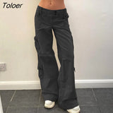 Vintage Pants 2023 High Street Retro Low-waisted Baggy Jeans for Women Egirl Harajuku Aesthetic Alt Cloth
