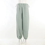 Pants Y2K Clothes Loose Drawstring Low Waist Joggers Trousers Women Casual Outfits Streetwear Baggy Wide Leg Sweatpants-Outfit