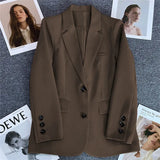 Toloer Suit Jacket Female 2024 Spring And Autumn New Style Casual Texture Fried Street Suit Korean Version Suit Jacket Suit-Outfit