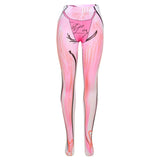 Sisterlinda Aesthetic Print Casual Women Two Piece Set Half Sleeve Crop Top+High Waist Leggings Skinny Stretchy Clubwear