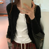 Solid Color Large Round Neck Boutique Cashmere Bottomed Shirt With Slim Body And Long-Sleeved T-Shirt-Outfit