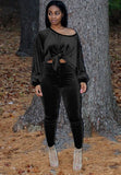 Casual Velour Top and Pants 2PC