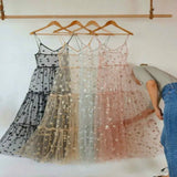 Arrival Spaghetti Straps Tulle Long Women Dresses Fashion Bling Bling See Through Dress Sexy Fashion Hot-Outfit