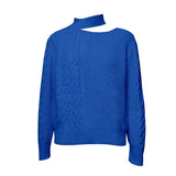 Women's Sweaters 2019 New Casual Solid Loose Sweater Bare Shoulders Knitted Pullovers Winter Oversized Sweaters