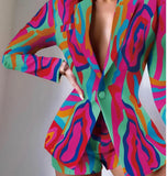 New Casual Print Fashion Small Suit Women's