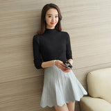 Winter Turtleneck Pullovers Women Sweaters Fashion Solid Long Sleeve Tops Sweater Knitted Jumper Pull Femme Clothing