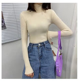 Turtleneck Sweater Autumn and Winter New Pullover Slim Bottoming Sweater Knitted Casual Long Sleeve Pull Femme
