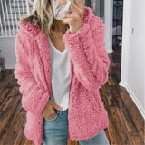style women's hooded woolen fleece autumn and winter jacket sweatshirt women graphic
