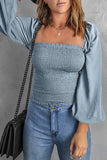 Square Neck Balloon Sleeve