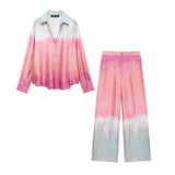 New Tie-Dye Printed Shirt 8339211 Casual Pants 8200202-Outfit