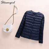 Thin Down Jacket Women Large Size Pink Womens Lightweight Down Jackets Ultra Light White Coat Warm Short Jackets