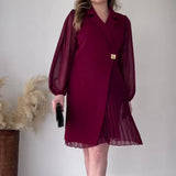 2025 New Collar Solid Color High-End Temperament Fold Design