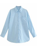Long Shirts For Women 2022 Solid Loose Blouses With Button Casual Tops For Ladies Pink Oversized Boyfriend Shirts