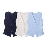 Homemade New Women's Oceanic Hip Flat-Pin Vest Top
