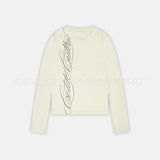 T-Shirt Chrome Hem Colorful Tomb Cross White Short-Sleeved