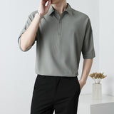 Men's Polo Short-Sleeved Shirts, Casual Breathable Lapels, Slimming And Stylish Vintage T-Shirts For Men.-Outfit