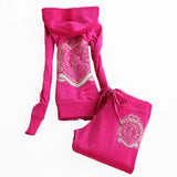 Spring Fall Women Sweater Two Piece knitted Sets Slim Tracksuit Autumn Fashion Sweatshirts Sporting Suit For
