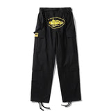 Tide Brand Corteiz Alcatraz Overalls Men's Multi-Pocket Retro Loose Straight Tube Rope Tie Feet-Outfit