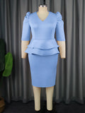 Fake Two-Piece Bag Ass Skirt Lightly Cooked Wind Party Lotus Leaf-Side High-Waisted