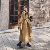 Coat Women's Middle And Long Knee Length 2021 Winter New Korean Loose Hepburn Thickened Cotton Cashmere