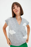Trendyol V-Neck Jacquard Knitwear Cardigan Jumper