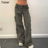 Vintage Pants 2023 High Street Retro Low-waisted Baggy Jeans for Women Egirl Harajuku Aesthetic Alt Cloth