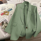 Toloer And Autumn Suit Jacket Female In 2024 Autumn New Black Net Red Fried Street Temperament Trend Casual Ladies Suit-Outfit