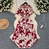 Short-Sleeved Dress Women Autumn Polo Tie Straps To The Waist Design Small Chic Temperament Long