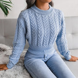 Twist Waist Knitted Top Autumn/Winter New Style Navel Short Slimming Women's Solid Color