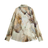 Spring Tie-Dyed Satin Texture Shirt 6962025 Skirt 6962023-Outfit