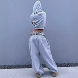 Sales Spliced Sports Pants Leisure Trousers Men's Loose Straight Tube Retro High Street Wide-Legged Panties-Outfit