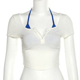 2025 Fashion Trend Women's New Square Neck Short Sleeves Empathize With A Sling