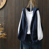 Knitted Vest Vest Women 2025 Autumn And Winter New Literary And Artistic Leisure Double Pockets Without Sleeves Outside Wearing
