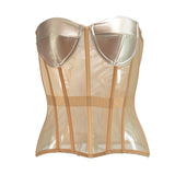 Cup Early Spring Perspective Mesh Yarn Slime Corset Lady Sexy