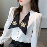 Sleeve White Blouse Shirt Tops Blouse Women Blusas Mujer De Moda 2021 V-Neck Chiffon Blouse Women Blouses Shirts Blusa