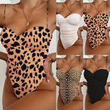 Toloer Hot Style Female One-Piece Swimsuit Leopard Print Integrated Bikini-Outfit