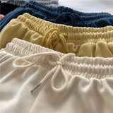 Summer Cotton Casual Shorts For Women Elastic Waist Loose Gray Short Pants Women High Waist Shorts Summer Hot