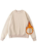 Winter Fleece Sweatshirt Women Oversize Green Tops Loose Thick Velvet Warm Sweatshirts Women Thick Fleece