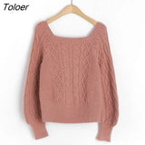 Collar Pullovers Women Simple Knitted Long Sleeve Solid Tops Ins Leisure Autumn New Gentle Retro Chic Popular