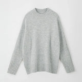 Casual O Neck Batwing Sleeve Sweater Women Solid All Match Knitted Tops Loose Pullover Female Sweater Sweter