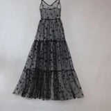 Arrival Spaghetti Straps Tulle Long Women Dresses Fashion Bling Bling See Through Dress Sexy Fashion Hot-Outfit