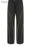 High Waist Women Sweatpants American Style Fashion Loose Streetwear Wide Leg Pants Y2K All Match Female Hip Hop