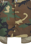 Fashion Camouflage Pencil Skirt High Waist Bottoms Women Streetwear Sexy Pockets Mini Cargo Skirt