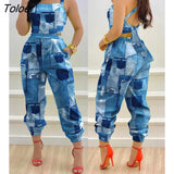 Jumpsuits Elegant 2023 Jumpsuits Sexy V-neck Sleeveless Printed Jumpsuit New Fashion with Belt Vest Playsuit