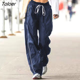Print Streetwear Joggers Parachute Cargos Casual Loose Y2K Baggy Sweatpants Harajuku Chic Fashion