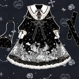 Y2K Vestidos De Mujer Japanese Woman Dress Lolita Robe Fashion Big Swing Black Dresses Ruffles Bow Party Dress Femme-Outfit