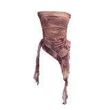 New Summer Tie-Dye Lotus Side Mesh Yarn Irregular Fluttering Thai Mesh Wrap Tector